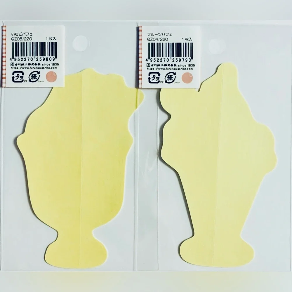 Japanese Dessert Cafe Sticker Decal Set, Strawberry Shortcake & Fruit Parfait